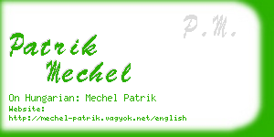 patrik mechel business card